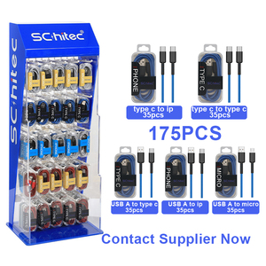 Şarj kablosu fabrika OEM ODM 1m 3.3ft PVC USB A C USB kablosu perakende akrilik ekran ile - Product Image 2