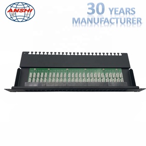 安世19英寸1U电信部件Cat3 25端口克朗IDC语音接线板，带50个端口 - Product Image 4