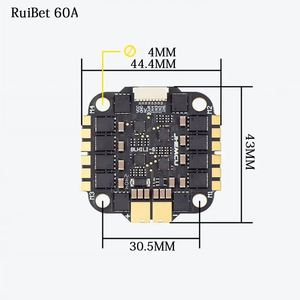 JHEMCU F7 стек F722 двойной контроллер полета с RuiBet 60A ESC для RC FPV Фристайл Дрон 3-6S 30,5*30,5 мм