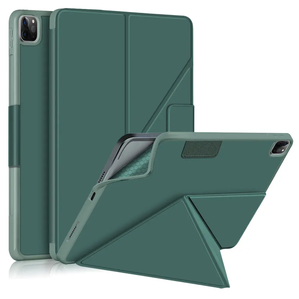 Twee Hoek View Opvouwbare Pu Leather Shockproof Case Smart Cover Voor Apple Ipad Pro Mini Air Serie