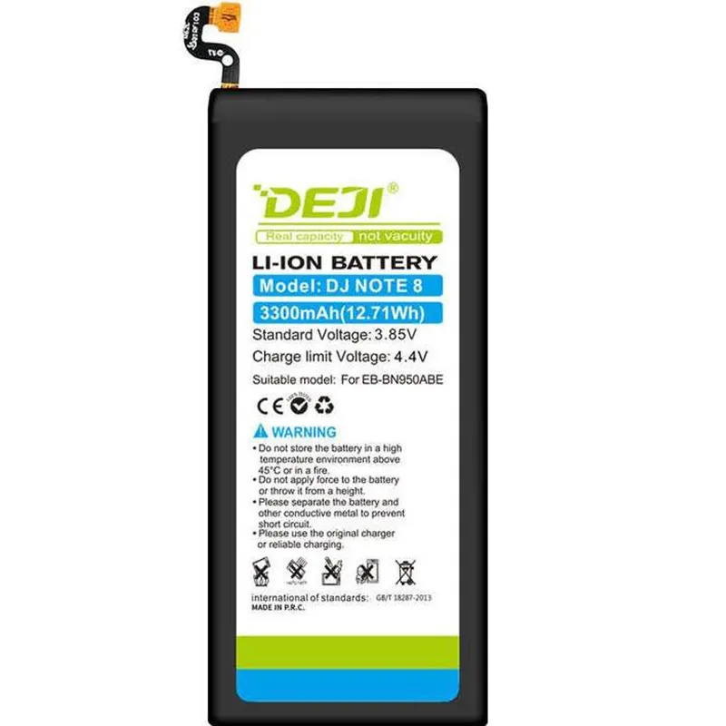 DEJI Oem grossiste batterie EB-BN950ABE pour Samsung Galaxy Note 8 N9500 N9508 Batteries de téléphone portable d'origine