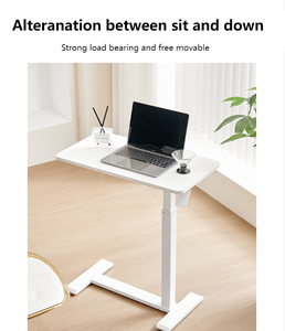 Wholesale Overbed Rolling <strong>Table</strong> Foldable Wooden and Metal <strong>Computer</strong> Desk Height Adjustable <strong>Notebook</strong> and Laptop Desk