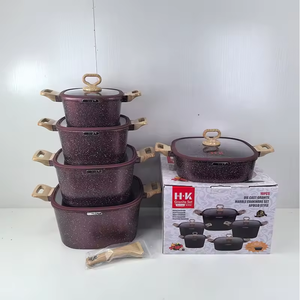 Non-stick Granite Cooking Pot Surface 10pcs <strong>Set</strong> Aluminium Die Casting Detachable Handle Cookware <strong>Set</strong> <strong>20</strong>/24/28/32/28cm Soup Pot