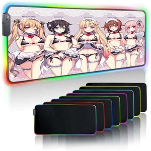 Büyük ofis RGB LED aydınlatma Mouse Pad Mat oyun Gamer Razer oyun Mousepad klavye bilgisayar Anime sümen için CSGO - Product Image 4
