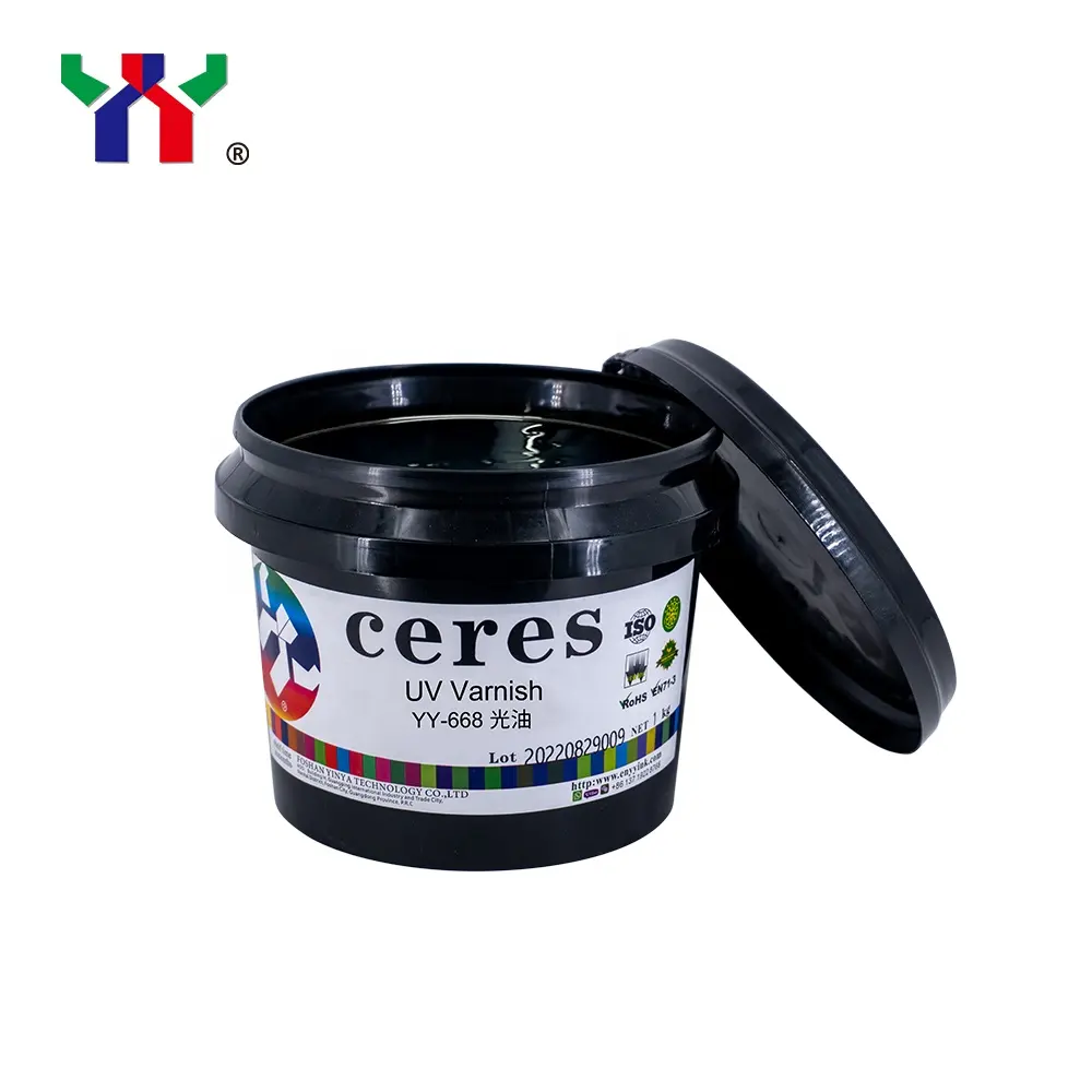 Ceres Offset UV Lapisan Pernis UV Gloss Varnish 20Kg/Barel