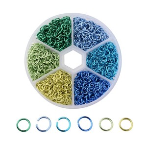 Rawmand 1080件珠宝制作用品开放式跳环套装6色跳环钥匙链制作