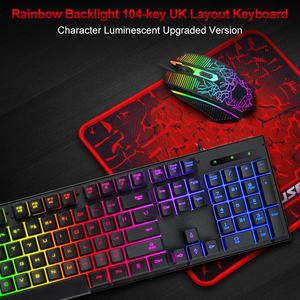 Alfombrilla de ratón y teclado Rgb para ordenador, conjunto de juegos 3 en 1 personalizado, Combo de almohadillas y alfombrilla - Product Image 2