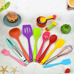 10-Piece Modern silikon mutfak aletleri her şey dahil Set renkli tahsis tencere pişirme araçları dahil naylon Spatula gereçler - Product Image 5