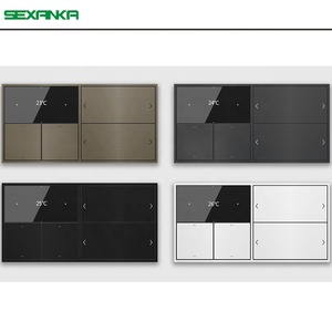 SEXANKA RS485 Fabbrica Sistema di Automazione Casa Intelligente di Spinta In Metallo Button Intelligente Parete Interruttore Digitale Interruttore Regolatore di Temperatura - Product Image 5