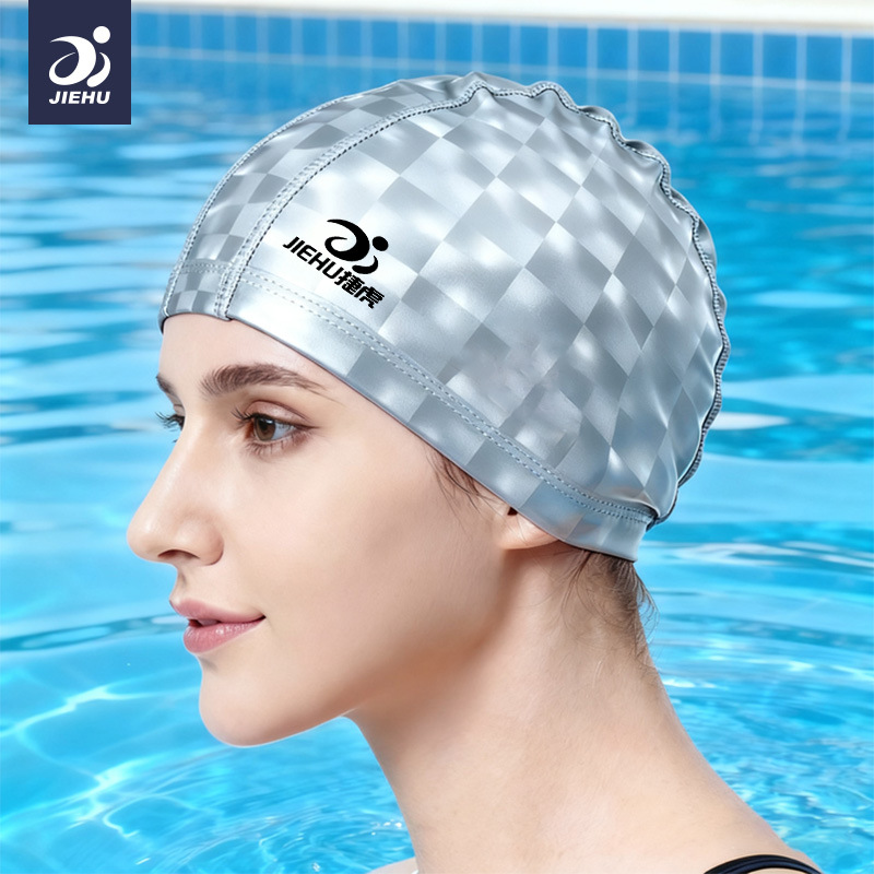 Gorro de natación moderno Jiehu PU - Rosa