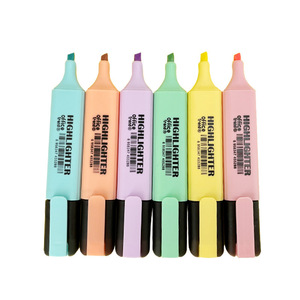 Set di pennarelli evidenziatori a asciugatura rapida Non tossici 6 colori pastello espositore personalizzato - Product Image 5