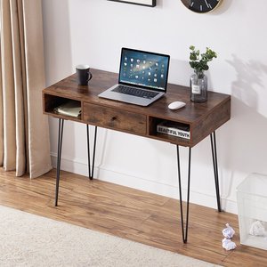Versatile <strong>Desk</strong> and <strong>Computer</strong> <strong>Desk</strong> with an Extra-large Desktop Area <strong>Simple</strong> Design &amp; Classic Console Table - Product Image 5