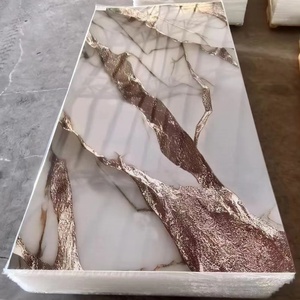 Màu xanh CALCUTTA Viola Panel tường thiết kế mới chống ẩm lớn phiến đá cẩm thạch trang trí PVC UV SPC tùy chỉnh mẫu thiết kế - Product Image 6