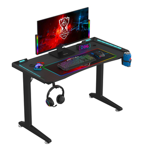 Competición de juegos Mesa de deportes electrónicos Mesa de computadora en forma de Z de pie Mesa de juego moderna de computación de escritorio - Product Image 4
