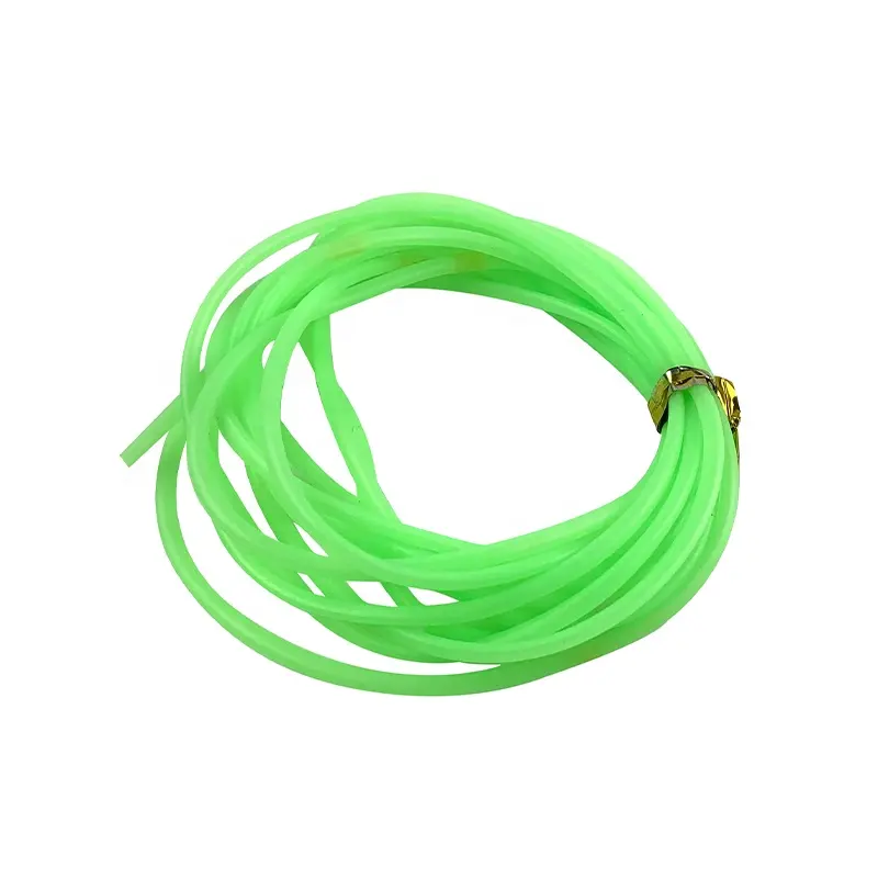 Green Color Rubber Luminous Soft Tube Glow In The Dark Luminous Fishing Tube Saltwater Fishing Rubber Sleeve Fishing Accessories