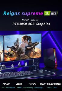 Nvigen Mini PC çekirdek I9 12900H I7 12700H ile Nvi_dia RTX3050 oyun masaüstü bilgisayar PCIE 4.0 Wifi 6 BT5.0 Win11 Gamer Mini PC - Product Image 6