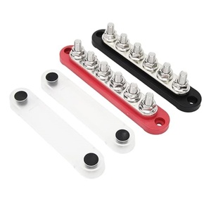 12V-48V Bus Bar M8 Terminal çıtçıt güç dağıtım bloğu otomotiv araba tekne güneş sistemi için kapak pozitif ve negatif - Product Image 6