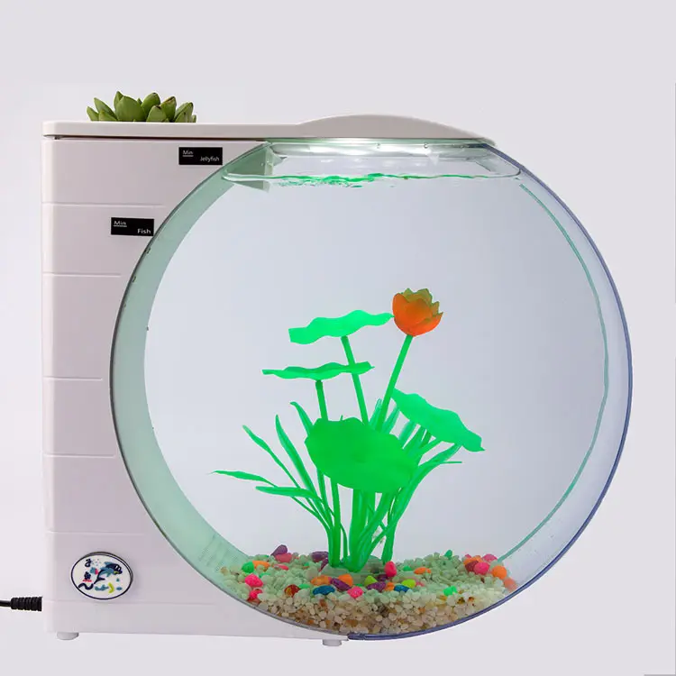 Das meist verkaufte China Mini Aquarium mit LED-Licht auf dem Tisch 10L Aquarium Cabinet for Home Pets Aquarien