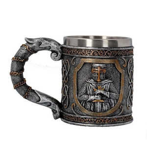 Trò chơi của bức tượng starka Creed <span class=keywords><strong>Thrones</strong></span> Stein nghệ nhân cốc băng và cứu trợ lửa manualidades tazas de resina juego de tronos - Product Image 3