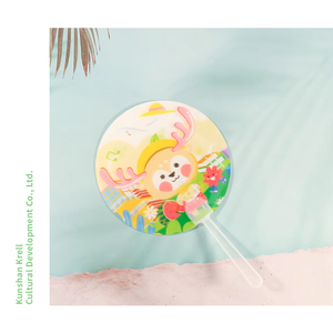 克雷尔定制个性卡通3D透镜印刷定制形状标志尺寸透镜印刷风扇 - Product Image 1