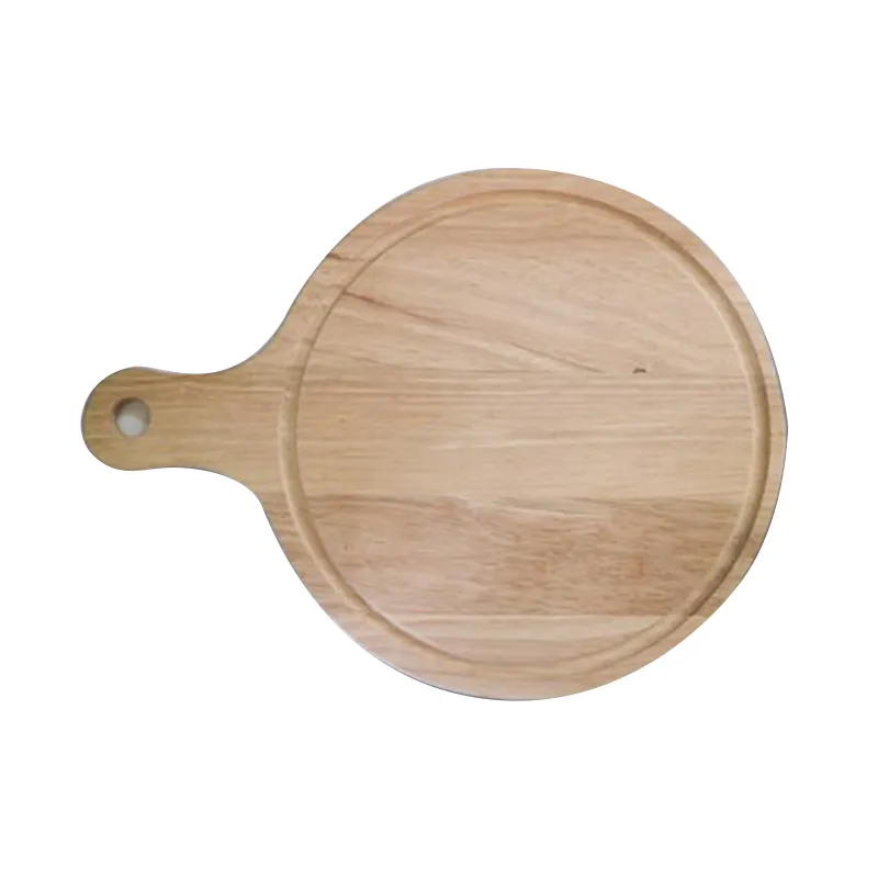 Free sample solid wood maple grain with handle cutting board in kitchen