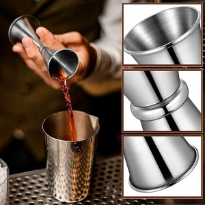 Gıda güvenli sınıf viski Gin Rum votka paslanmaz çelik bakır altın tabanca Metal kaplama japon çift taraflı kokteyl Jigger - Product Image 3