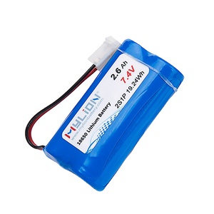 Mylion锂离子电池组<span class=keywords><strong>7.4V</strong></span> 2600mAh 2S1P 18650可充电电池电池储能便携式电气产品