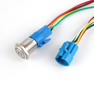 12/16/19mm impermeabile IP65 12 Volt Halo illuminato blocco alimentazione illuminato ON/OFF con doppio Led personalizzato 24vdc interruttore a pulsante - Product Image 1