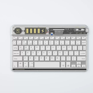 Teclado portátil para tableta portátil, teclado Bluetooth retroiluminado de 10 pulgadas, Mini teclado RGB transparente iluminado, inalámbrico para iPad