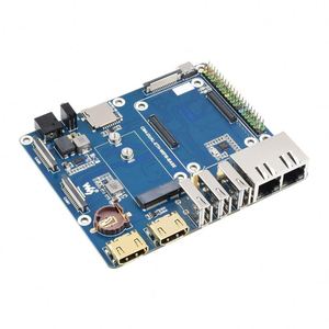 WIFI6 Dual ETH Base Board/Mini-Computer Designed for <strong>Raspberry</strong> <strong>Pi</strong> <strong>Compute</strong> <strong>Module</strong> 4(NOT Included), Onboard M.<strong>2</strong> E KEY Slot - Product Image 1