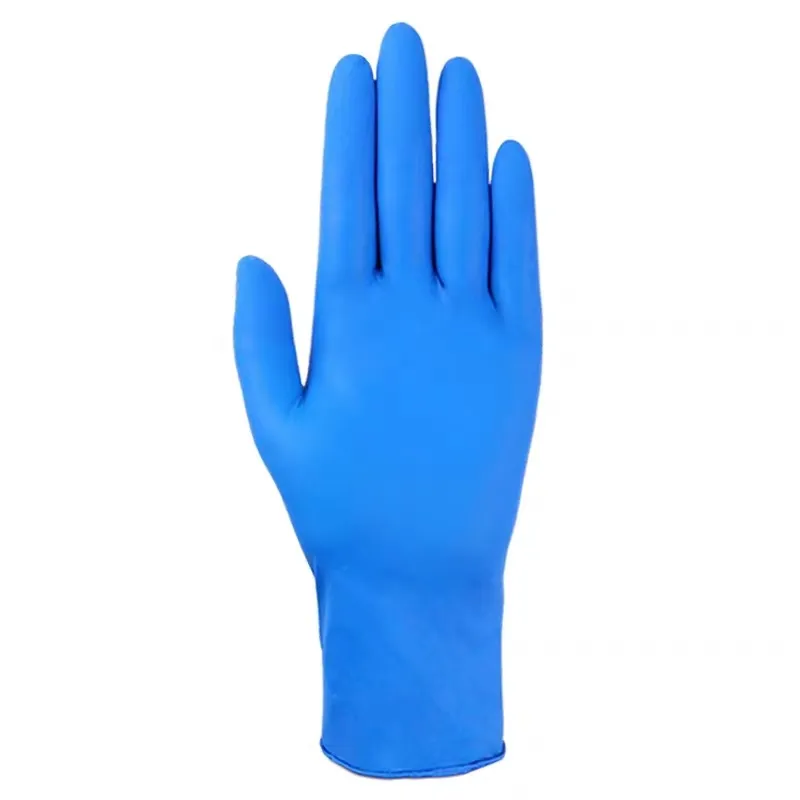 SHUOYA卸売ニトリル手袋パウダーフリー家庭用ゴム手袋使い捨て黒青ニトリル手袋