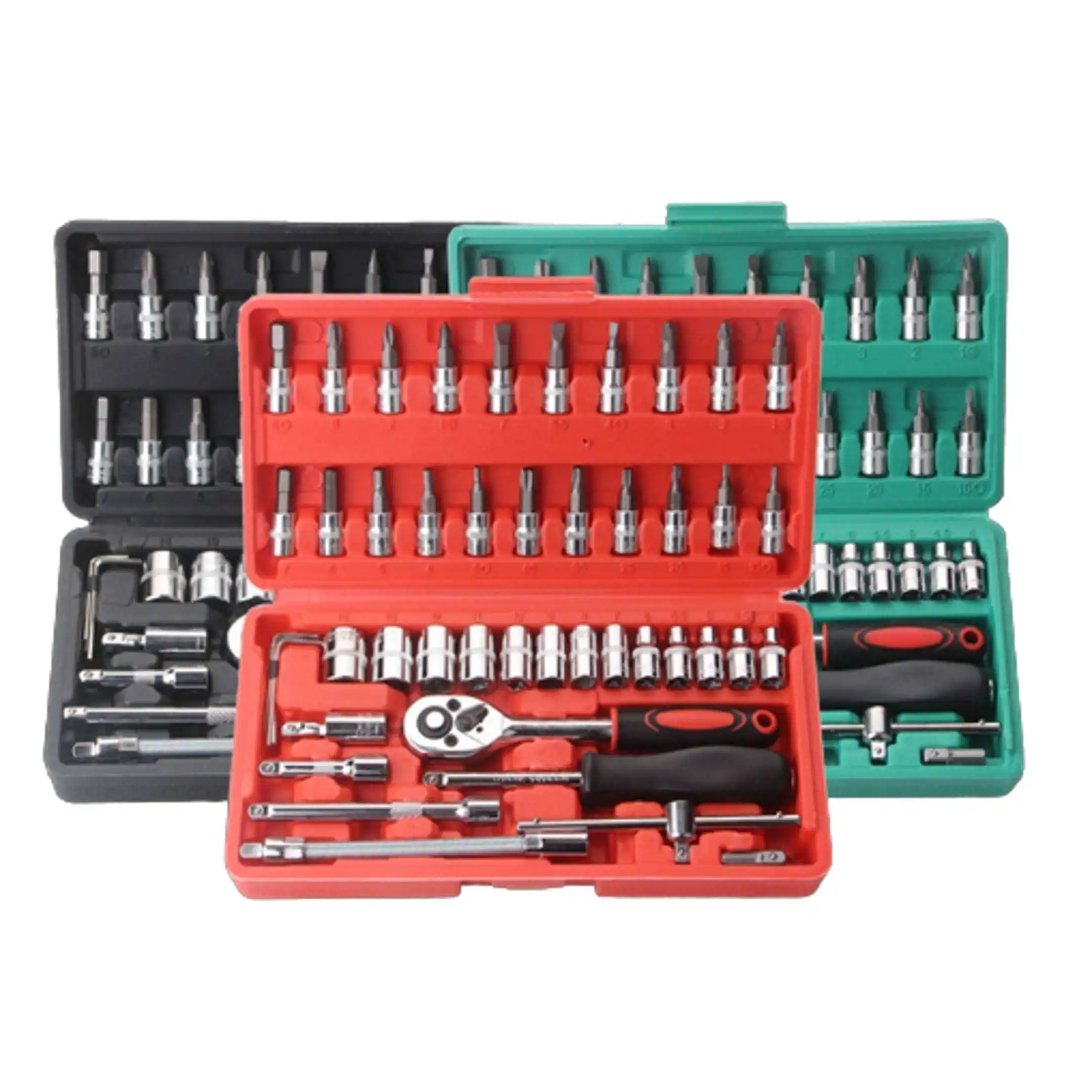 46 In 1 Socket Set Manuelle Reparatur Kombination schlüssel Steckschlüssel Ratsche 46pcs Socket Set 46pcs Tool Set