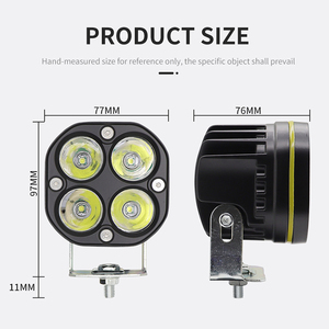 Ruitaisen ไฟตัดหมอก LED สีขาวสว่างมาก, ไฟ LED ขนาดเล็ก3นิ้วสปอร์ตไลท์มอเตอร์ไซค์ทรงสี่เหลี่ยมขนาด40วัตต์ - Product Image 4