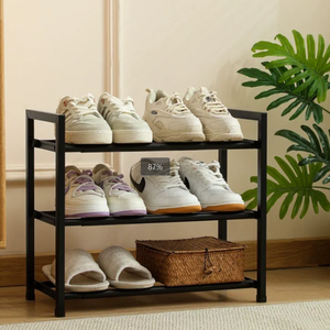 Chất lượng cao Cửa trước lối vào kim loại 3 tầng có thể điều chỉnh Giày giá tổ chức - Product Image 4