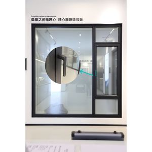 カスタマイズされたセキュリティアルミニウムチルトと回転窓窓モダンな防音アパート水平用 - Product Image 6