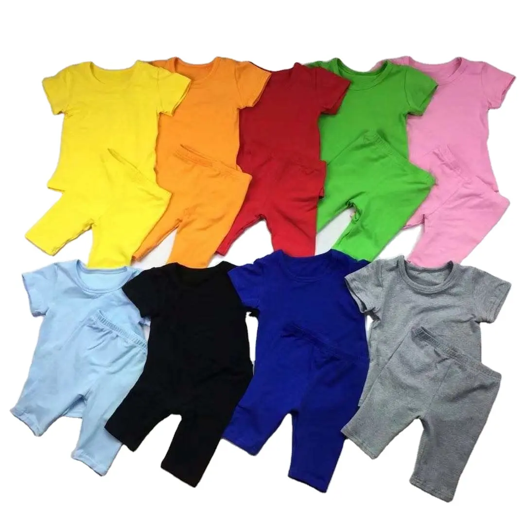 ชุดเสื้อผ้าบูติคสำหรับเด็ก,40สีผ้าฝ้าย2ชิ้นสำหรับฤดูร้อน