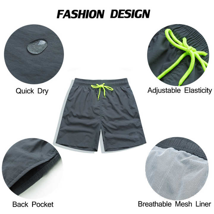 Summer Sports Shorts Custom Logo Mens Swim Shorts Running Nylon Shorts100% Polyester Swim Trunks Mesh Beach Shorts for Men