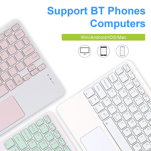 78 teclas Metal Touchpad Tablets Pc con teclado Smartphone Mini teclado inalámbrico Bluetooth para iPad - Product Image 5