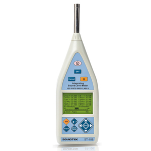 Tenmars ST-106デジタルクラス1統合サウンドレベルメーター30dB ~ 130dB 10Hz ~ 16KHzノイズテスター