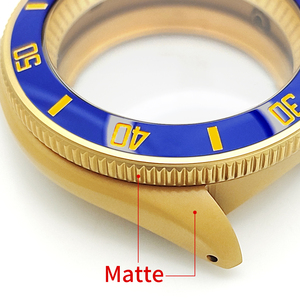 Vỏ đồng hồ SKX Classic mạ vàng mờ, vị trí núm <span class=keywords><strong>3</strong></span> giờ, dành cho SKX007 009, phù hợp với máy NH35 NH36, vòng bezel, núm chỉnh, phụ kiện độ chế. - Product Image 4