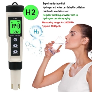 4 In 1 hidrojen iyon konsantrasyonu su kalitesi Test Test kalemi YY-400 PH/ORP/H2/TEM dijital içme suyu kalitesi metre - Product Image 3