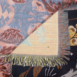 Dotex 2025 New Cotton Polyester Tua Jacquard Tùy Chỉnh Cáo Dệt Tấm Thảm Ném Chăn Thân Thiện Với Môi Di Động Tất Cả Các Mùa - Product Image 3