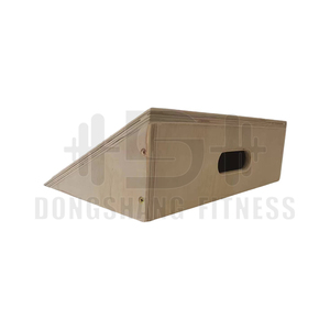 Fitness Weightlifting Workout Non Slip 15 Angle Wooden Squat Wedge <strong>Block</strong> Set - Product Image 1