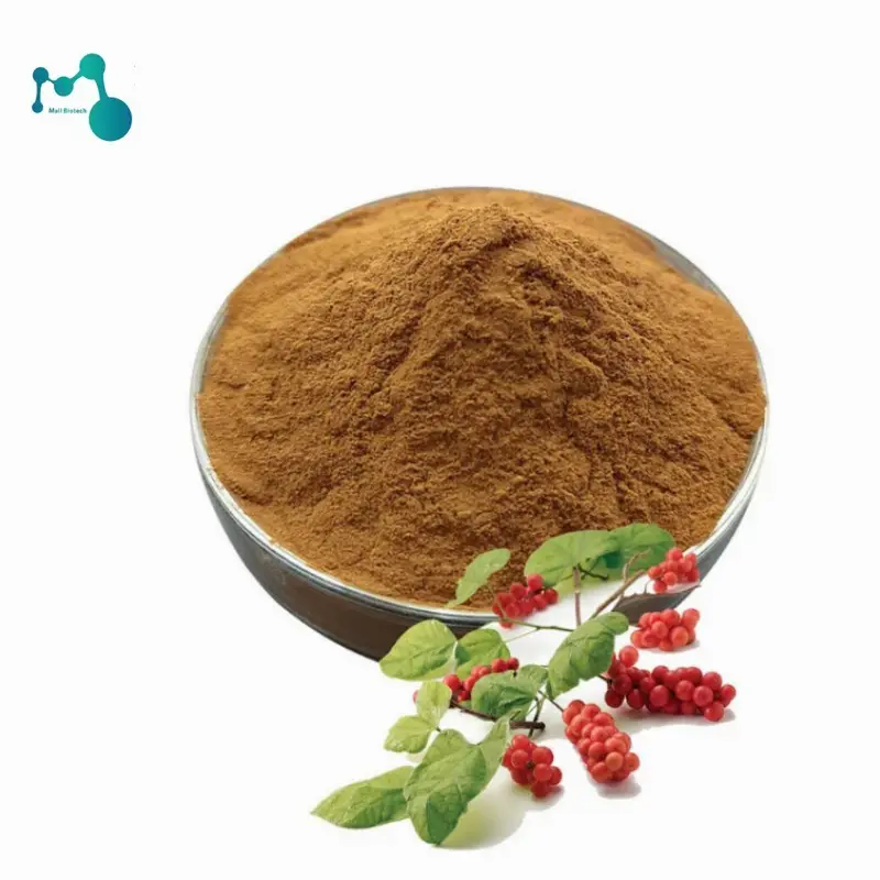 Venta caliente 9% schizandrins Schisandra chinensis extracto Wu Wei Zi extracto de bayas 100% Schisandra Chinensis extracto