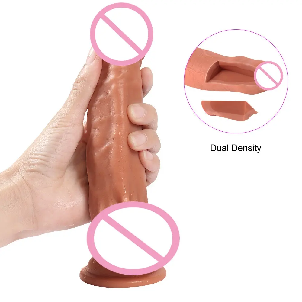 Dildos sind heiß Kevin Dual Layer PVC Dido Lesben Sexspielzeug Erwachsene Produkte für Frauen Masturbation Dildos