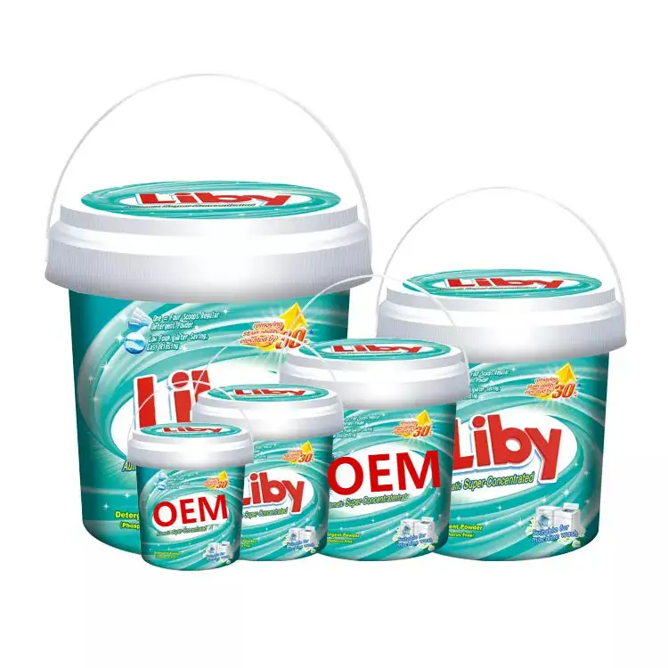 Liby Grepower detersivo in polvere per la pulizia dell'imballaggio detersivo in polvere per bucato non indurente a mano 1kg 3kg 25kg sapone in polvere per detersivo in cristallo