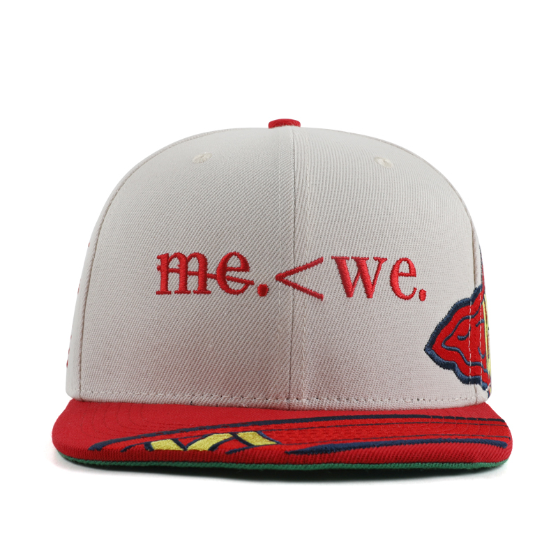 White-Red brim