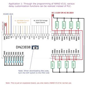 8AI-8DI-8DO multifunzione IO modulo di espansione per ARDUINO NANO v3. 0 RS485 Modbus RTU Open PLC LED sensore di tensione di corrente - Product Image 4