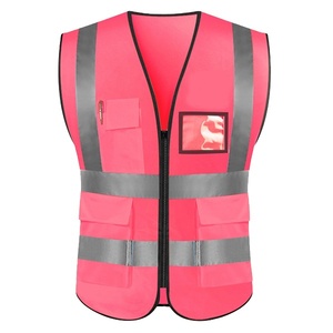 Mesh Veiligheid Roze Hoge Zichtbaarheid Netto Weerspiegelen <span class=keywords><strong>Vest</strong></span> Met Pocket