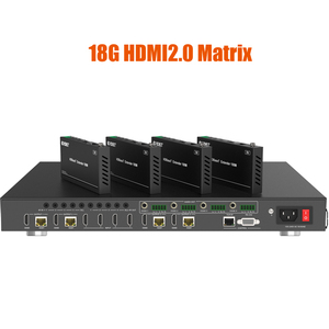受信機を使用したcat5e cat6hdmiマトリックスダウンスケーリングによる18Gbps4x4HDMIマトリックススイッチャーエクステンダー - Product Image 6